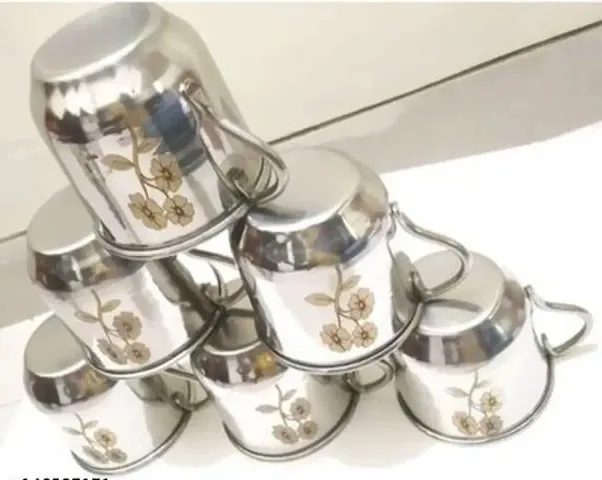 Stainless Steel Tea Cup Set Of 6 Pc