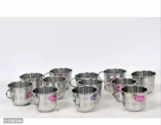 Stainless Steel Single Wall Stainless Steel Tea And Coffee Cup Set Of 12