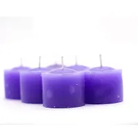 XUEBIN 10 Hour Burning Candles Scented Wax Candles for Home Decor, Weddings, Birthday, Parties, Diwali Decoration Candles Set of 12 Smokeless Candles (Blue)-thumb2