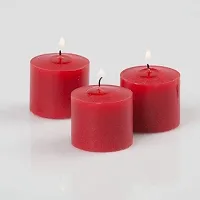 XUEBIN 10 Hour Burning Candles Scented Wax Candles for Home Decor, Weddings, Birthday, Parties, Diwali Decoration Candles Set of 12 Smokeless Candles (Red)-thumb4