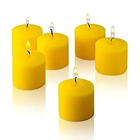 XUEBIN 10 Hour Burning Candles Scented Wax Candles for Home Decor, Weddings, Birthday, Parties, Diwali Decoration Candles Set of 12 Smokeless Candles