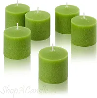 XUEBIN 10 Hour Burning Candles Scented Wax Candles for Home Decor, Weddings, Birthday, Parties, Diwali Decoration Candles Set of 12 Smokeless Candles (Green)-thumb2