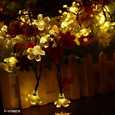 XUEBIN 16 LED Flower Warm White | String Light for Home Decoration, Diwali, Christmas, Indoor, Party, Birthday Decorative Lights (4 Meter)-thumb2