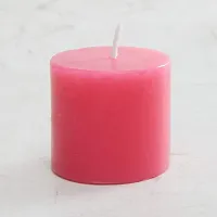 XUEBIN 10 Hour Burning Candles Scented Wax Candles for Home Decor, Weddings, Birthday, Parties, Diwali Decoration Candles Set of 12 Smokeless Candles (Pink)-thumb3