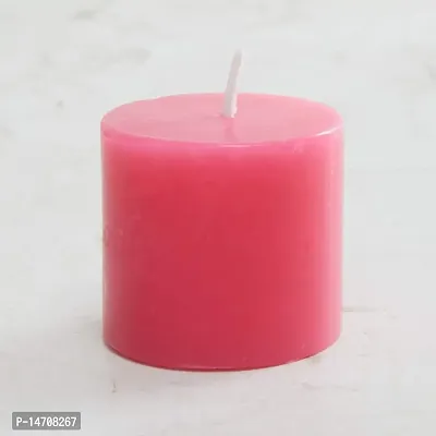 XUEBIN 10 Hour Burning Candles Scented Wax Candles for Home Decor, Weddings, Birthday, Parties, Diwali Decoration Candles Set of 12 Smokeless Candles (Pink)-thumb4