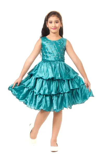 Girls Stone Embellished Party Wear Frocks