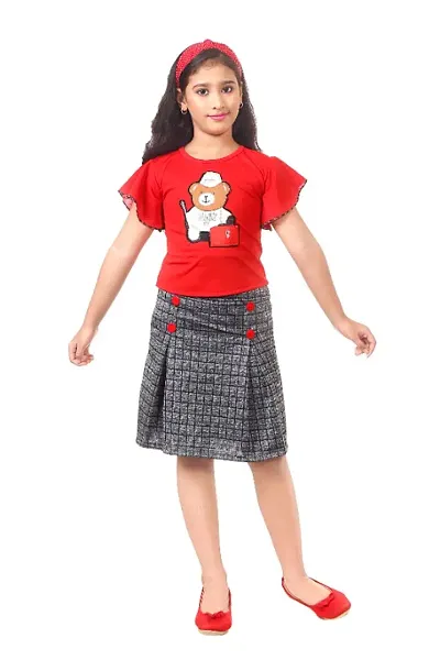 Teddy Applique Top Skirt