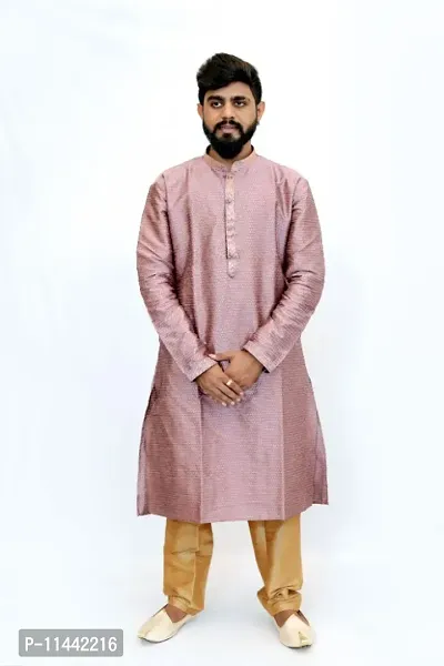 Stylish Pure Fancy Silk Kurta For Men