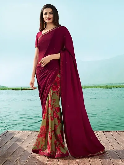 Georgette Saree with Blouse piece