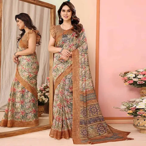 Must Have Silk Blend Saree with Blouse piece 