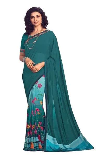 Stunning Latest Design And Georgette Women Saree with Blouse Piece