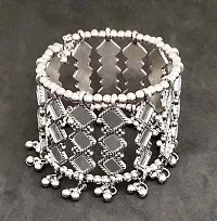 Tejaswini Store Traditional Mirror-Stone Shinning Oxidised Bracelet Kada For Girls and Women-thumb4