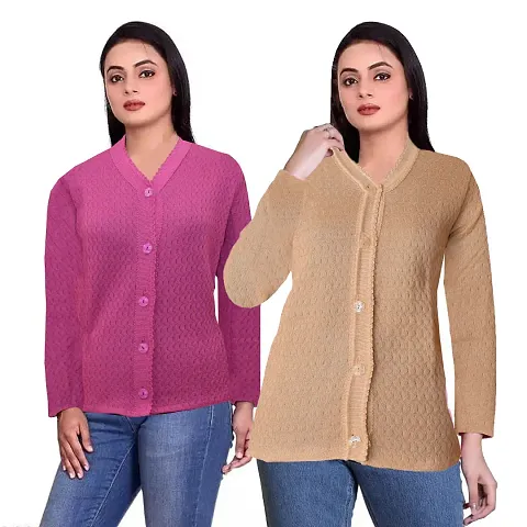 Women Wool Sweater/ Cardigan Pack Of 2