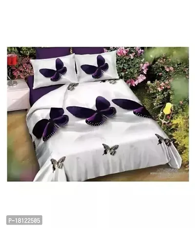 Comfortable Polycotton Printed Double Bedsheet with Pillow Covers-thumb0