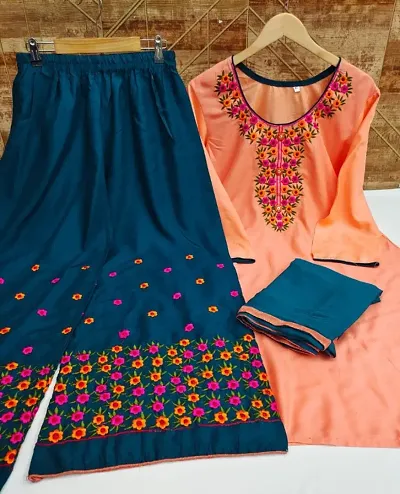 Stylish kurti and palazzo with Dupatta