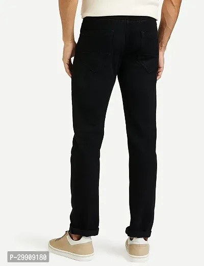 Stylish Black Cotton Blend Mid-Rise Jeans For Men-thumb2