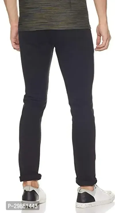 Stylish Black Solid Mid-Rise Jeans For Men-thumb2