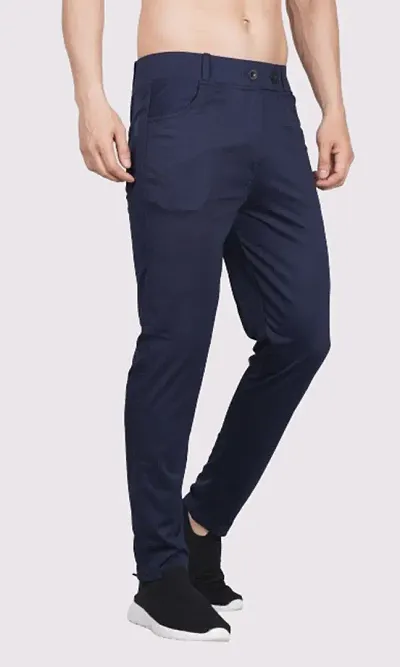 Best Selling Linen Blend Regular Track Pants For Men 