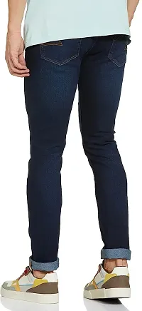 Stylish Blue Faded Mid-Rise Jeans For Men-thumb1