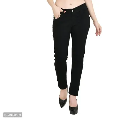 Classic Cotton Blend Jeans for Women-thumb0