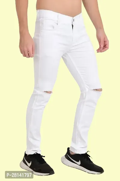 Jeanberry-150-WF-White Knee Cut Jeans-thumb0