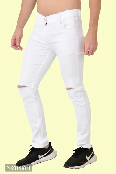 Jeanberry-150-WF-White Knee Cut Jeans-thumb0