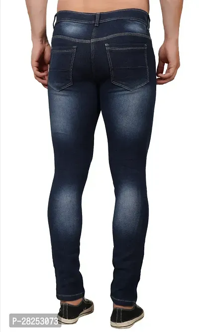 Stylish Cotton Blend Blue Jeans For Men-thumb3