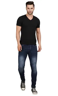 Stylish Cotton Blend Blue Jeans For Men-thumb2