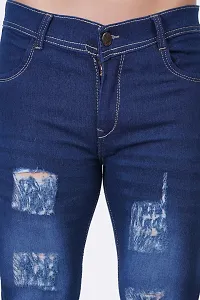 Stylish Cotton Blend Blue Jeans For Men-thumb2