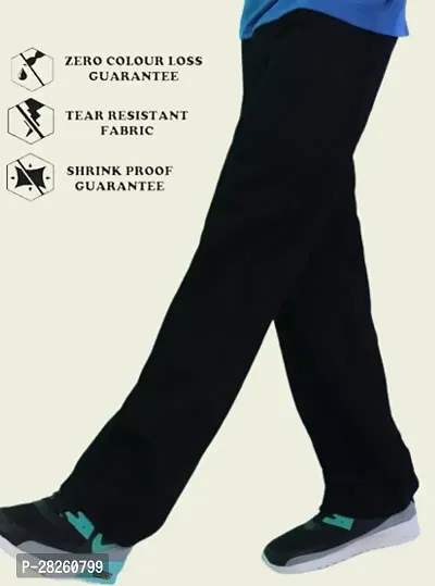 Stylish Cotton Blend Black Baggy Jeans For Men-thumb3
