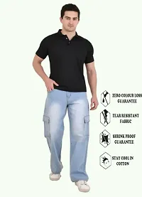 Stylish Blue Cotton Blend Relaxed Fit Jeans For Men-thumb2