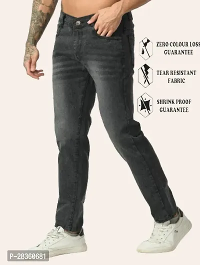 Classic Cotton Blend Solid Jean for Men-thumb0