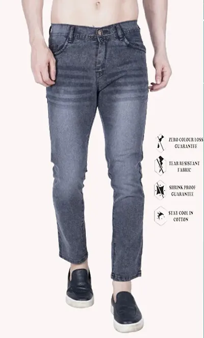 Stylish Denim Mid-Rise Jeans