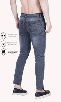 Fader Slim Fit Grey Plain Jeans-GP-thumb1