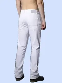 Flarex Loose Fit Denim White Plain Jeans-thumb1