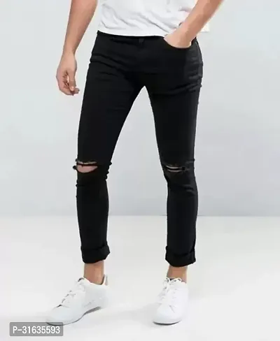 Stylish Denim Solid Jeans for Men-thumb0