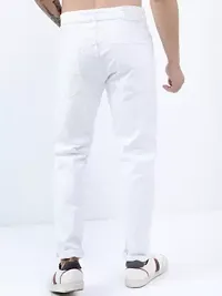 Fader Regular Fit Denim White Plain Jeans-thumb2