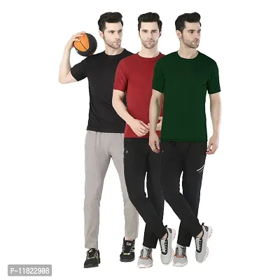 Trendy Fashionable Men Dri Fit Active Tshirts Combo of 3-thumb5