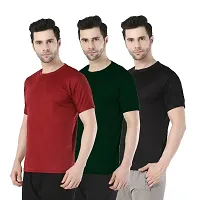 Trendy Fashionable Men Dri Fit Active Tshirts Combo of 3-thumb1