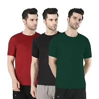 Trendy Fashionable Men Dri Fit Active Tshirts Combo of 3-thumb2