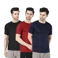 Trendy Fashionable Men Dri Fit Active Tshirts Combo of 3-thumb1