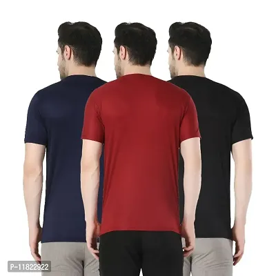 Trendy Fashionable Men Dri Fit Active Tshirts Combo of 3-thumb3