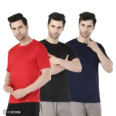 Classy Ravishing Men Dri Fit Active Tshirts Combo of 3-thumb2