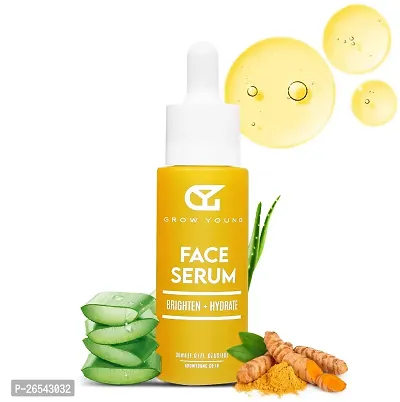 Grow Young Turmeric  Aloe Vera Face Serum | Vitamin C Serum for Glowing Skin | Anti-Aging Magic | 30 ml