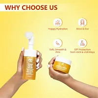 Grow Young Skincare Duo: Matte Finish SPF 18+ Moisturizer  Sunscreen (50 ml) with Turmeric  Aloe Vera Foam Face Wash (100 ml) for Radiant Skin-thumb2