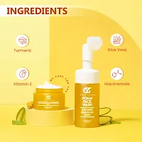 Grow Young Skincare Duo: Matte Finish SPF 18+ Moisturizer  Sunscreen (50 ml) with Turmeric  Aloe Vera Foam Face Wash (100 ml) for Radiant Skin-thumb1