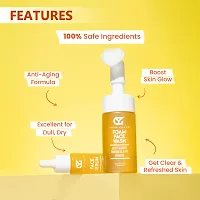 Grow Young Daily Care Combo: Enriched with Turmeric  Aloe Vera | Foaming Face Wash (100 ml)  Glowing Vitamin C Face Serum (30 ml) | For Clear, Bright, Youthful Skin-thumb1