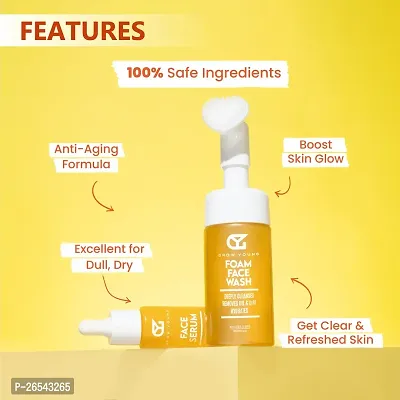 Grow Young Daily Care Combo: Enriched with Turmeric  Aloe Vera | Foaming Face Wash (100 ml)  Glowing Vitamin C Face Serum (30 ml) | For Clear, Bright, Youthful Skin-thumb2