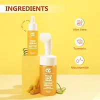 Grow Young Daily Care Combo: Enriched with Turmeric  Aloe Vera | Foaming Face Wash (100 ml)  Glowing Vitamin C Face Serum (30 ml) | For Clear, Bright, Youthful Skin-thumb3