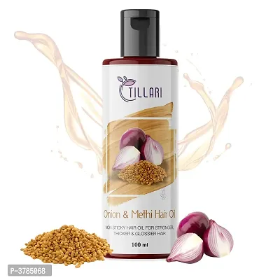 Tillari Onion Methi Non Sticky Hair Oil For Stronger Hair Growth 100 Ml Hair Care Hair Oil